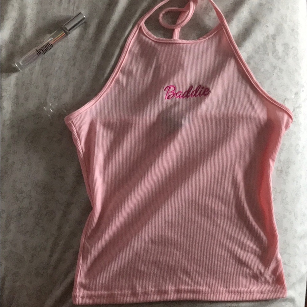 Pink halter top